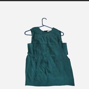T By Alexander Wang Shirt Blouse Top Small Emerald Teal Green